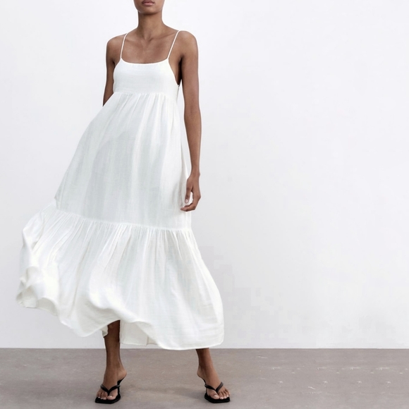 ZARA tiered maxi dress - Picture 4 of 12